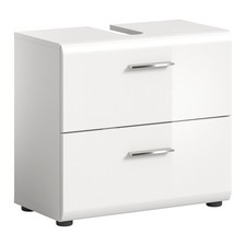 Homes & Jones Waschbeckenunterschrank Ice 60x54x32 cm in weiß Hochglanz Tiefzieh