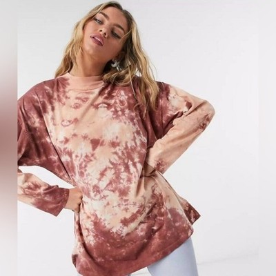 Free People We The Free Be Free Tie Dye Tee Long Sleeve Size Small