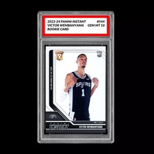 Graded 10 Victor Wembanyama RC #544 2023 Panini Instant Rookie San Antonio Spurs