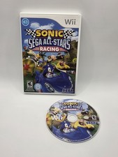 Sonic & SEGA All-Stars Racing Nintendo Wii Case & Disc Tested Working No Manual
