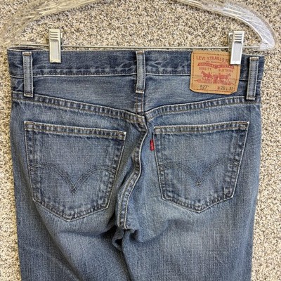 Levis 527 Slim Bootcut Jeans Mens 28x32 Blue Medium Wash Denim Low Rise