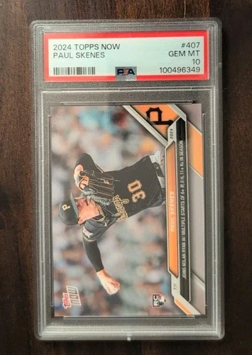 2024 Topps Now #407 PAUL SKENES RC PSA 10 GEM MT