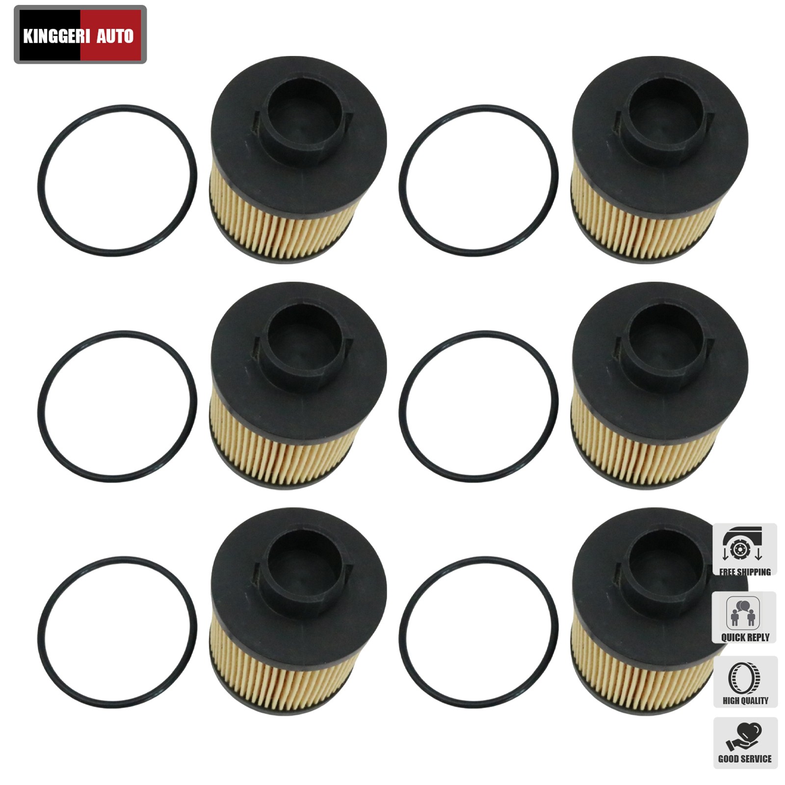6Pcs Oil Filter Fits Lamborghini Gallardo 2004-2008 07L115561C USA