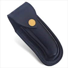 CUSTOM HANDMADE LEATHER GENIUNE VERTICAL SHEATH FOLDING POCKET KNIFE BUCK 110