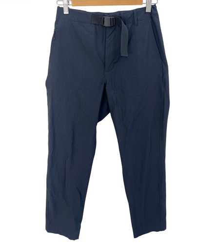 Goldwin, GOLDWIN Westerlind Tapered Crop Pants Navy Blue Belted Sz S Gorpcore Japan