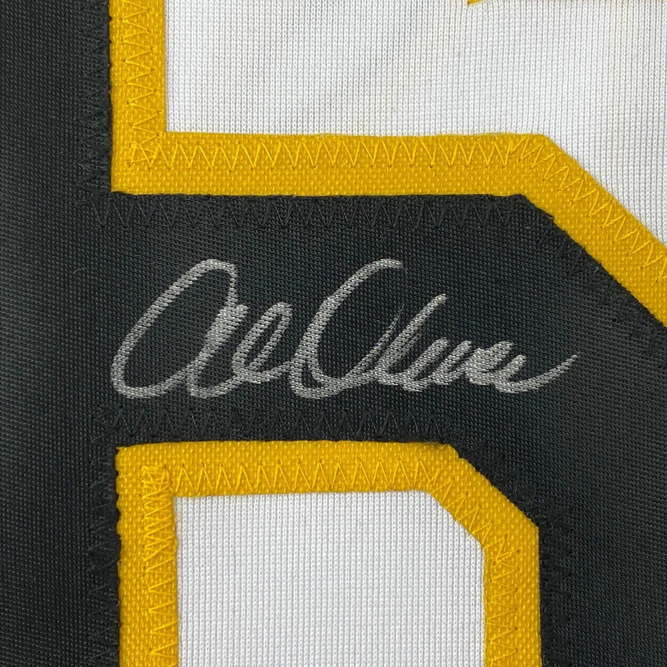Camiseta de béisbol blanca autografiada/firmada de los Piratas de Pittsburgh de Al Oliver certificado de autenticidad de la JSA Foto 3 de 4