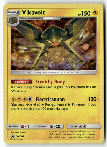 Vikavolt - SM208 Holo Promo Sun & Moon Promo Pokemon LP