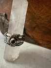 James Avery Martin Luther Sterling Silver 925 Garnet Ring SIZE 8 Retired Vintage