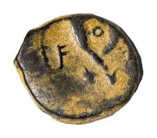 Rare Nabataea Syllaeus & Aretas IV AE Quadrans, Obodas III. Genuine Coin  COA