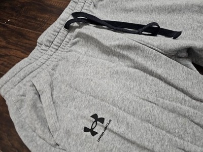 Under Armour Women's Rival Fleece Joggers Loose Fit Heathered Gray Size Large