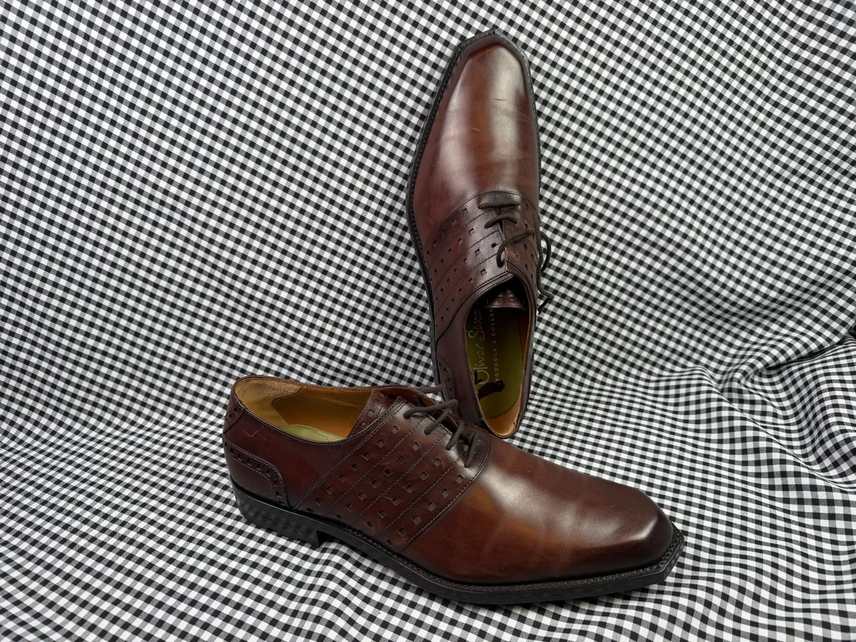 Oliver Sweeney Serpentine Cognac Wingtip Brogue Derby Shoes size 9 s-l1200.jpg main image 4