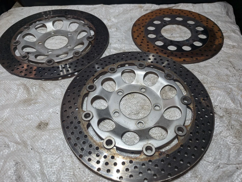 1996 Suzuki Katana 600 Gsx600f Front Left Right Rear Brake Rotors Discs - Image 3 of 4