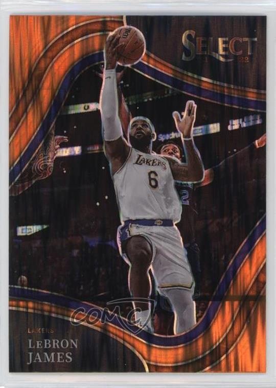 2021-22 Panini Select Courtside Orange Flash Prizm LeBron James #219 11ds