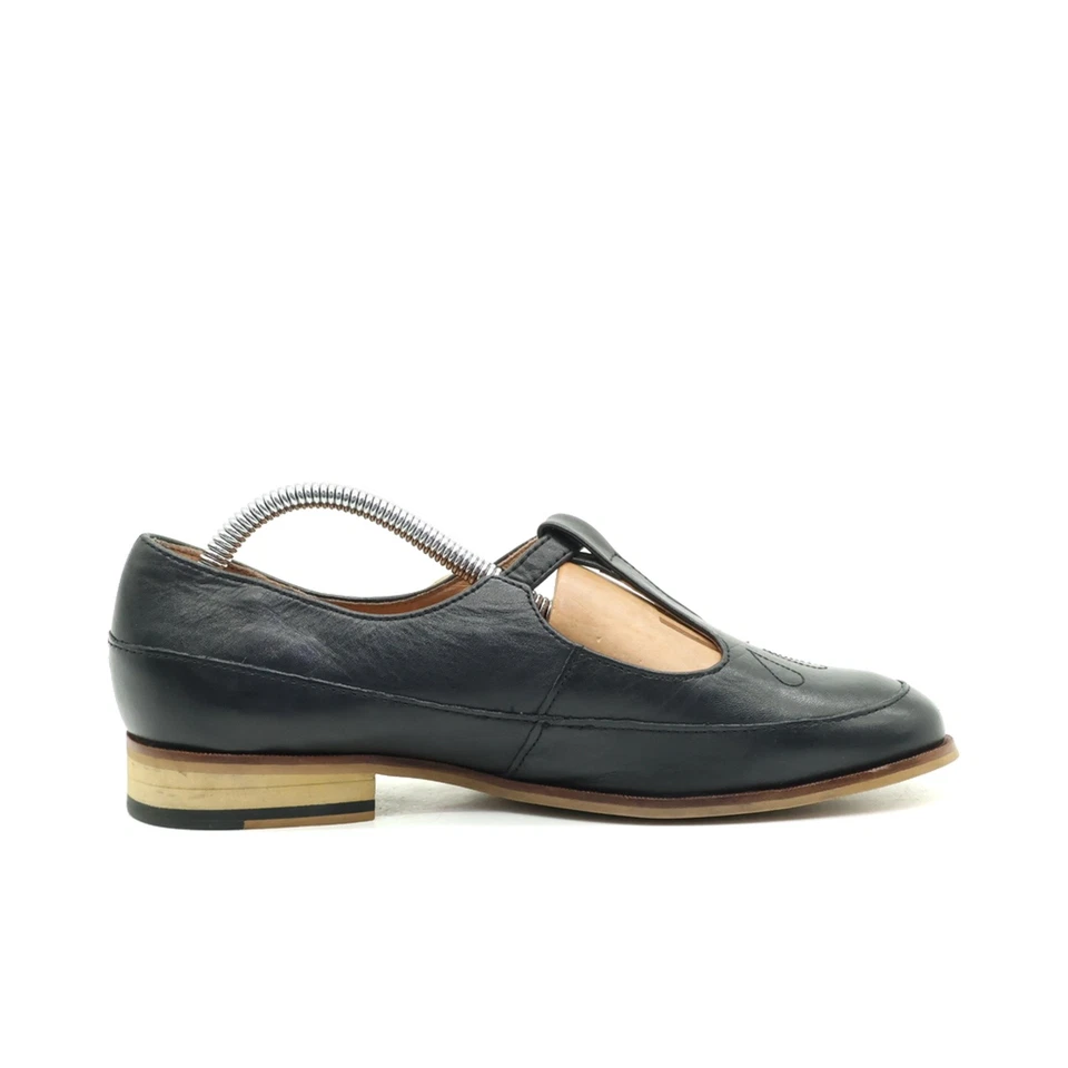 Clarks Damen Mary Jane T-Steg Schwarz Echtleder Vintage-Design Vintage EU 37 - Bild 2 von 4