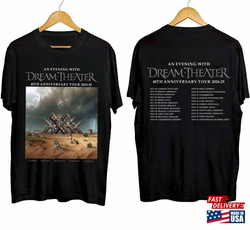 Dream Theater 40Th Anniversary Tour 2024 2025 Shirt For Fan