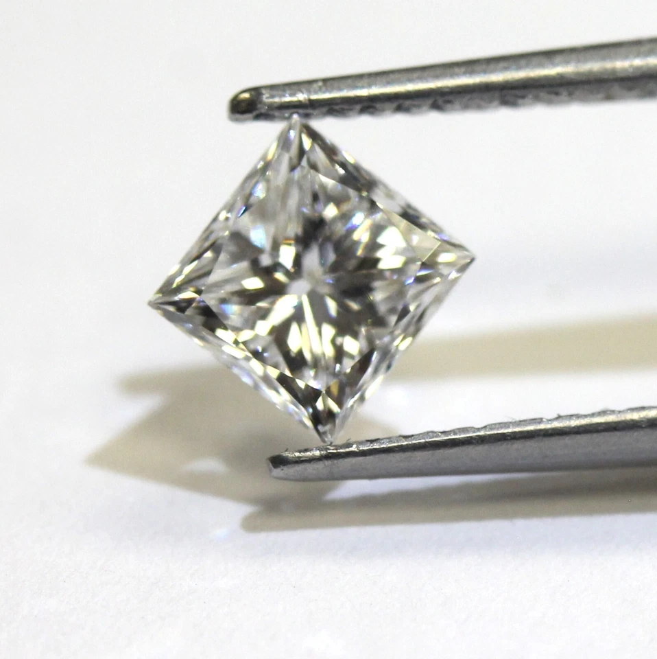 GIA certified loose 1ct SI1 F princess cut diamond vintage Natural square - Image 3 of 4