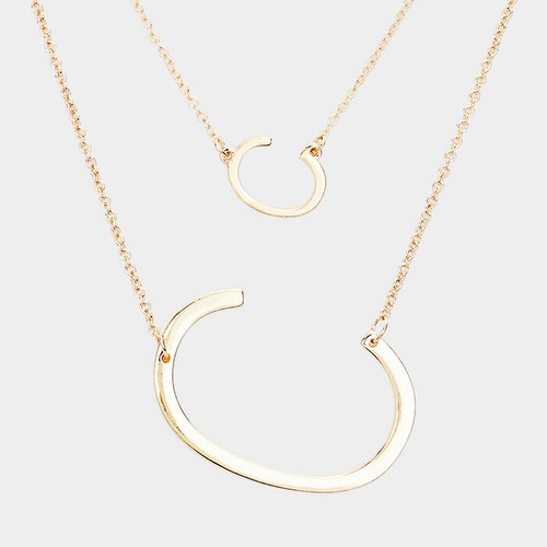 Monogram Necklace Set of 2 Necklaces 