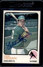 Mike Hegan 1973 Topps #382 Signed Baseball Card Oakland Athletics DECEASED