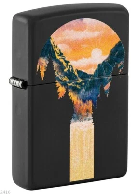 ZIPPO ★ BLACK LIGHT MOUNTAIN WATERFALL