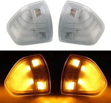 For Dodge Ram 1500 2500 Truck Amber Clear Lens LED Side Mirror Turn Signal Light