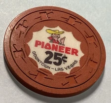 Pioneer Las Vegas 25 Cent Casino Chip- Vegas Vic- Rare H&C CJ Mold