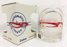 Culver 1962 CORVETTE 22k Gold Red Chevy Car Tumbler Laurel Designated Driver NIB