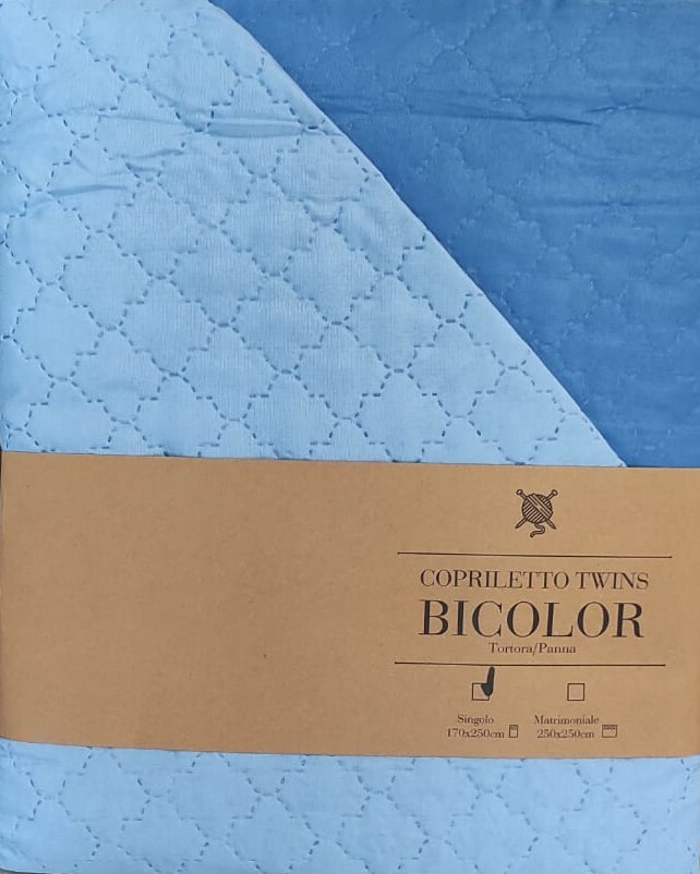 TRAPUNTINO Copriletto BICOLOR Double MATRIMONIALE Piazza mezza SINGOLO Primavera