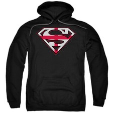 SUPERMAN ENGLISH SHIELD Licensed Adult Hooded Sweatshirt Hoodie SM-5XL