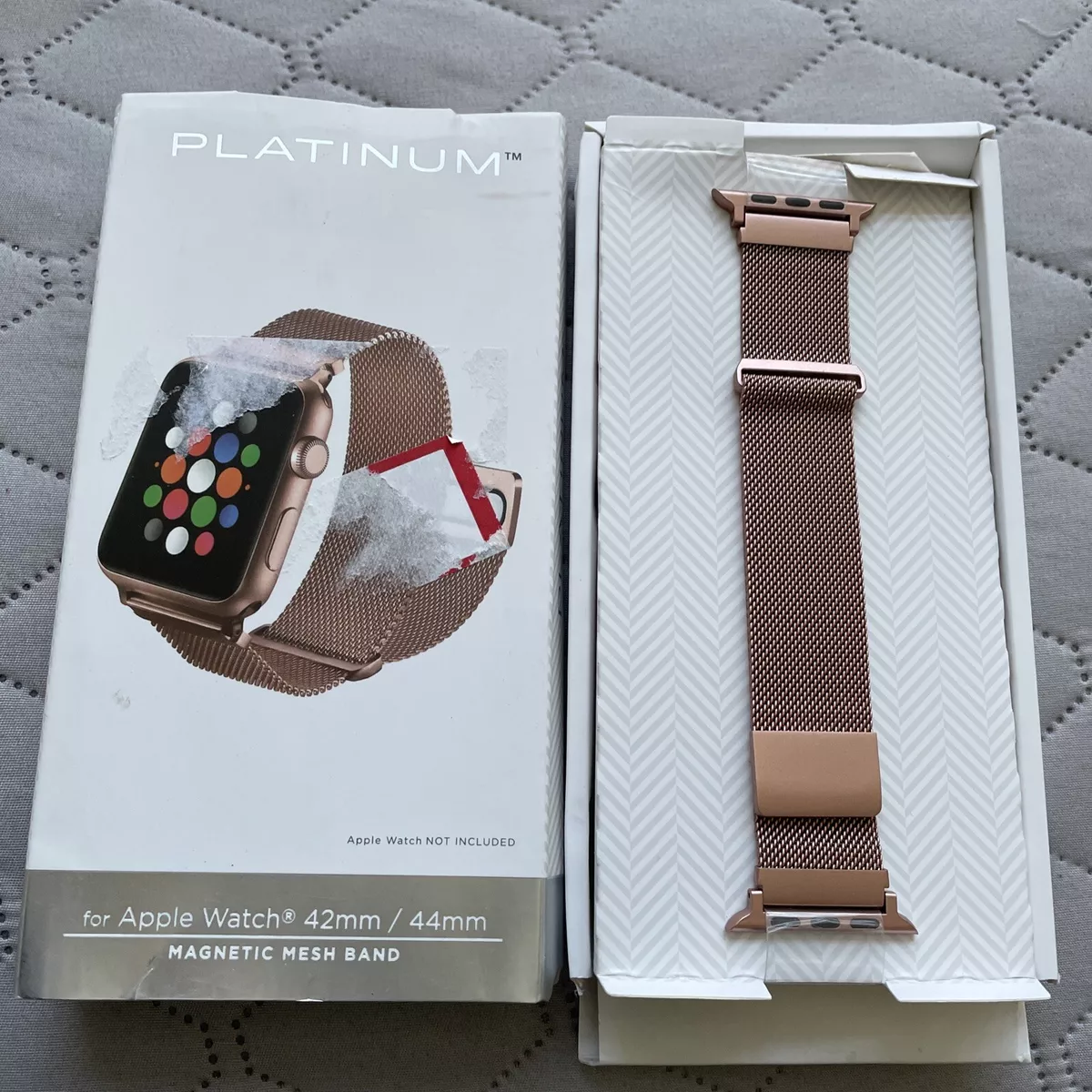 Platinum Magnetic Mesh Band for Apple Watch