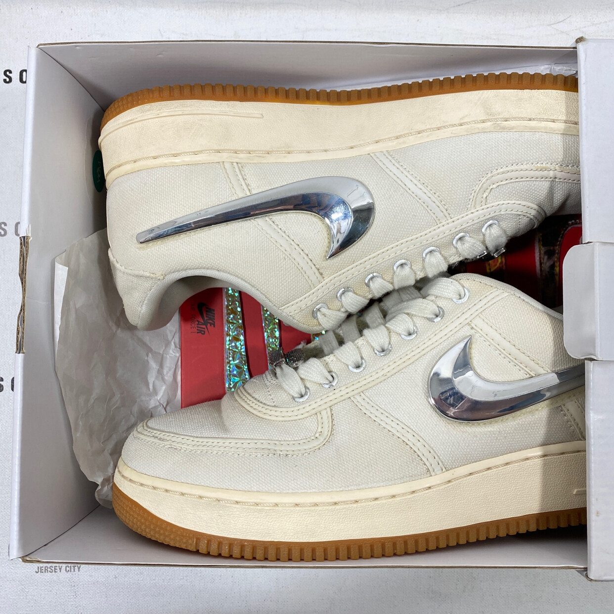 Size 10 - Nike Air Force 1 x Travis Scott Sail 2018 for sale online | eBay