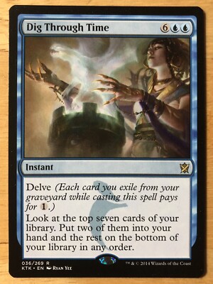 mtg khans of tarkir best cards Dig Through Time Khans of Tarkir mtg NM