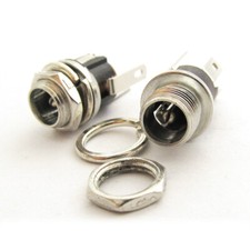 Metal 5.5x2.1mm DC Power Supply Female Jack Socket PCB Panel-Mount Connector lot