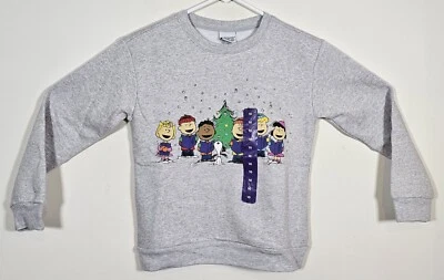 Peanuts Snoopy Charlie Brown Christmas Light Up Sweatshirt Size 8 & 10 New