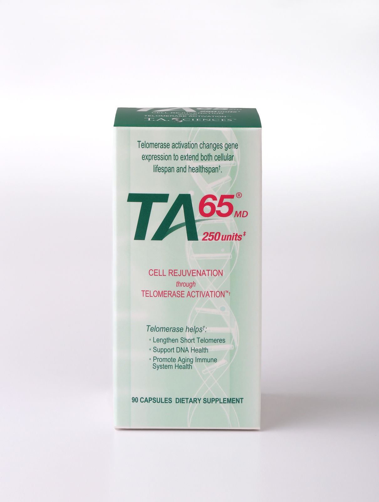 TA65MD,  250units, 90caps, Telomere Lengthen