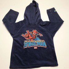 Marvel The Amazing Spiderman Fleece Hoodie Blue Pullover Toddler Size 4T