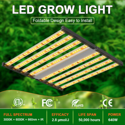 240W 640W Full Spectrum Samsung LED Commercial Grow Light Bar for Indoor Plant 