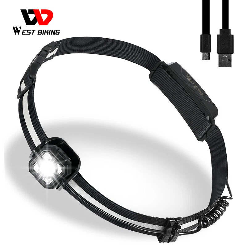 WEST BIKING Sports Jogging Running Waist Light Night Safety USB Charge LED - Image 2 of 4