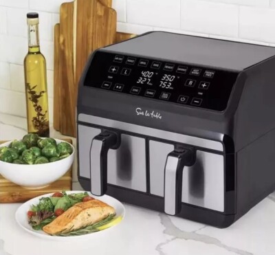 NEU OVP Sur La Table Doppelkorb Luft Friteuse 7,57L Braten 7 Kochfunktionen
