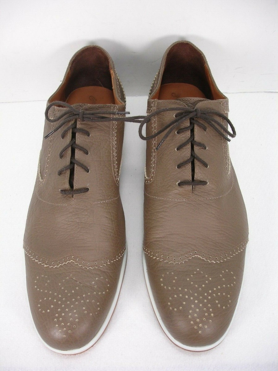 RACHEL COMEY TAUPE LEATHER WINGTIP BROGUE LACE UP OXFORD 