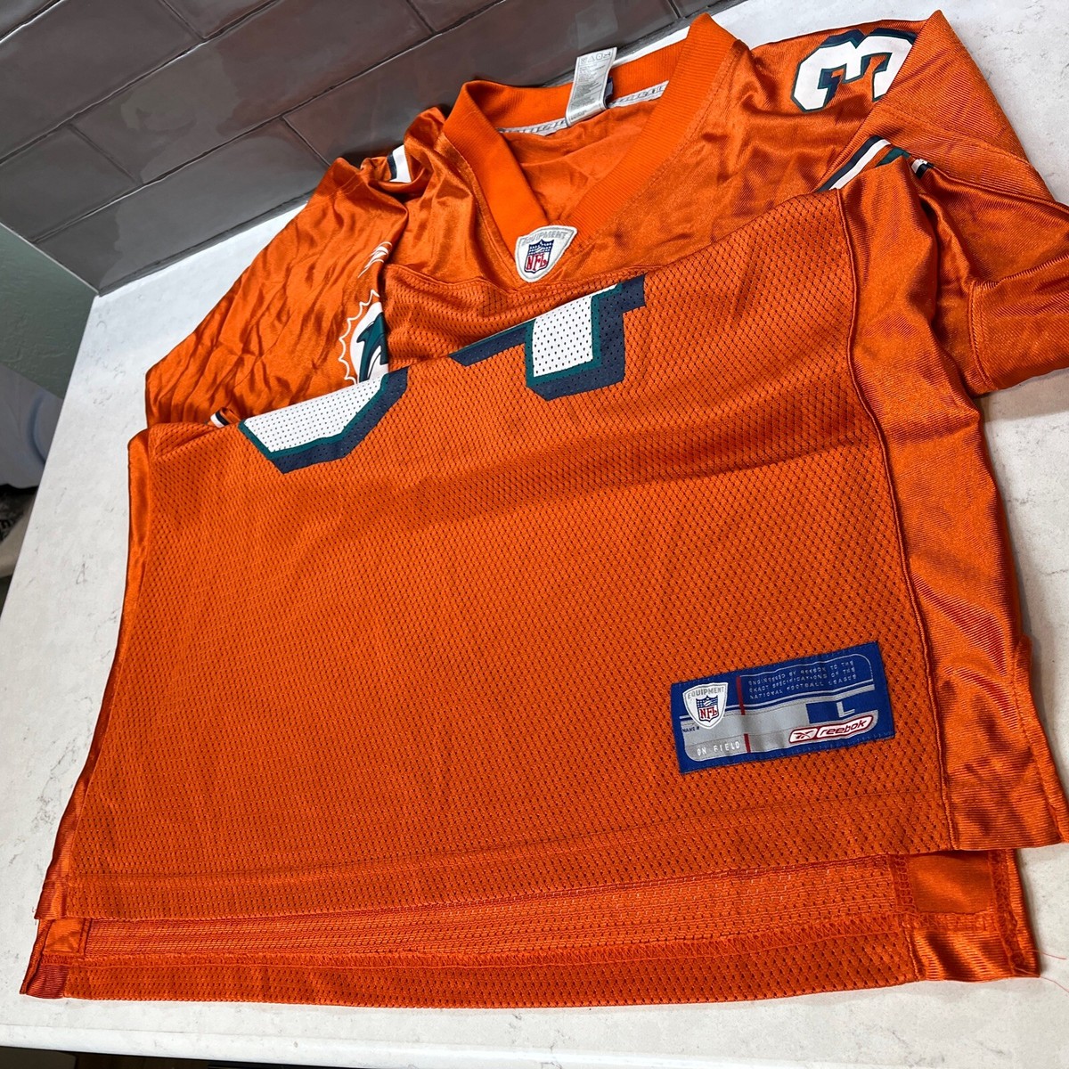 Ricky Williams #34 Miami Dolphins NFL Orange Vintage Reebok Ricky Williams #34 Miami Dolphins NFL Orange Vintage Reebok