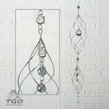 Boltze Fensterdeko Spirale mit Kugel silber 75cm-5138400D