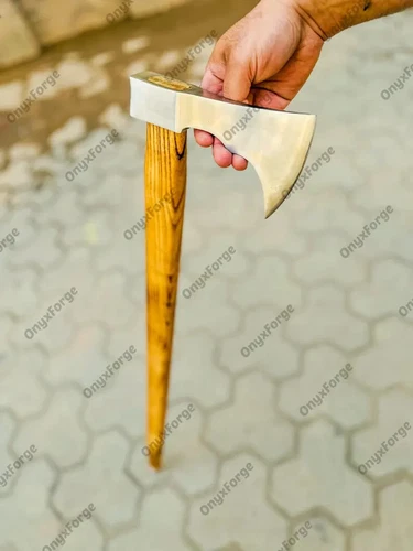 Antique Designer Axe Head Handle Hiking Sticks Wooden Walking Stick Handmade