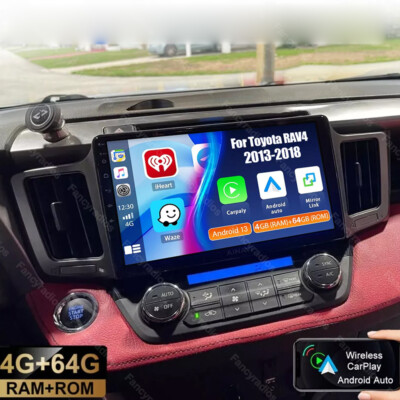 Android 13 CarPlay Car Radio Stereo For Toyota RAV4 2013-2018 GPS Navi 4G+64GB