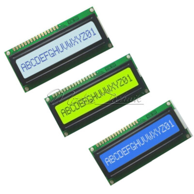 White/Yellow/Blue Blacklight 1601 16x1 Character LCD Display Module For Arduino