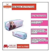 Image of 2 X Disney Frozen II Character PVC Rectangular Pencil Case
