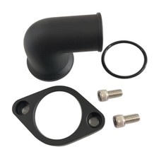 90 Swivel Water Neck Thermostat Housing For Sbc Bbc Chevy 327350396454 Black