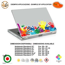 Colorful hands sticker notebook tablet sticker hands picture print pvc 1pc