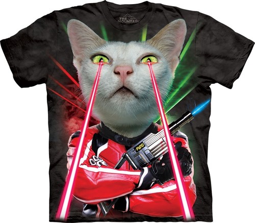 Lazer Cat Shirt, Mountain Brand, funny 