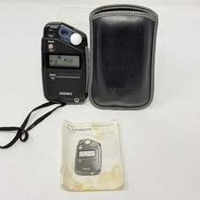 Sekonic L-308B Flashmate Digital Light Meter Strap Manual Case Tested