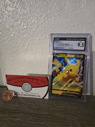Pikachu v SWSH061 Holo Promo Card CGC 9.5